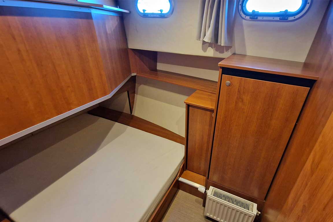 Interieur van de Sara Elite; tweede slaapkamer