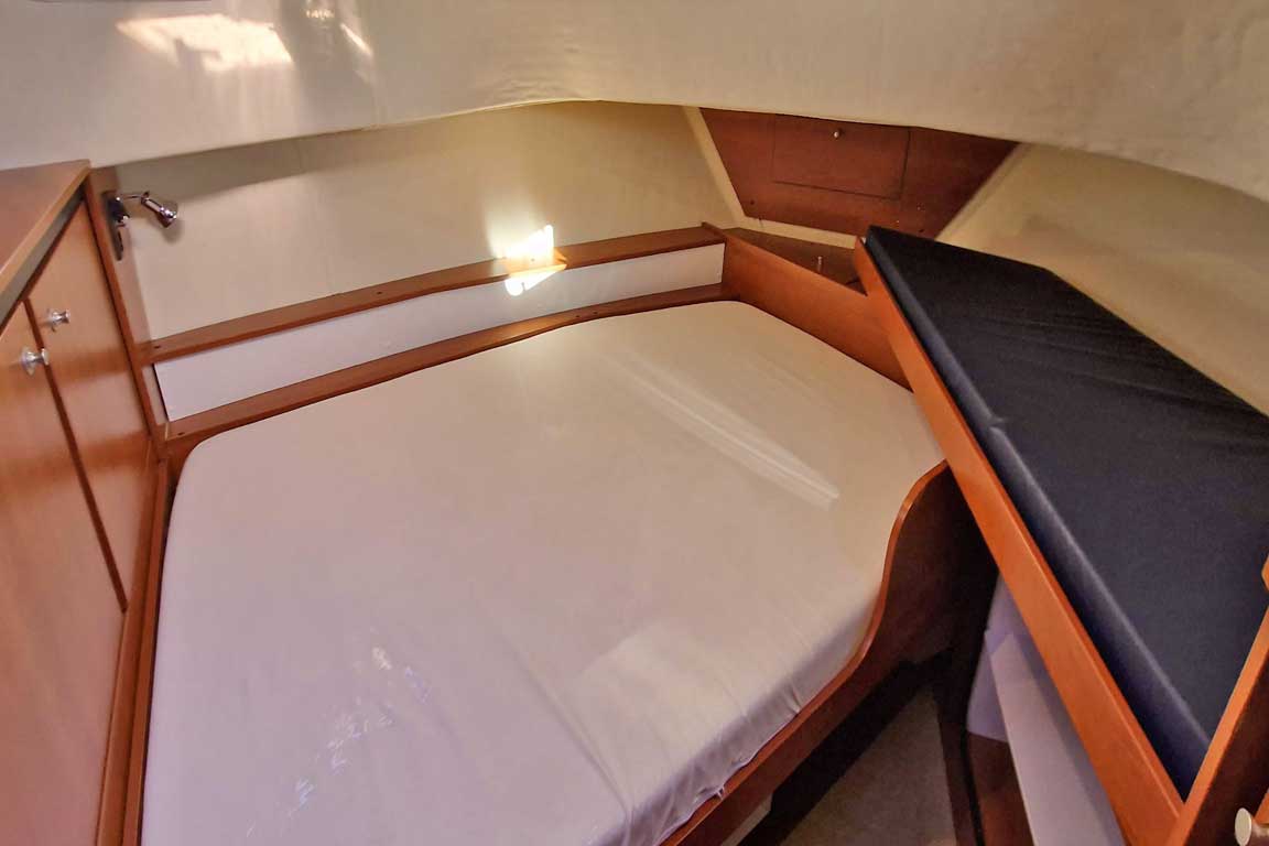 Interieur van de Sara Elite; Slaapkamer
